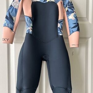 Girl's Roxy Prologue 3/2mm Back Zip Wetsuit Size 8